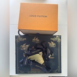 Louis Vuitton Orange Box with Navy Ribbon